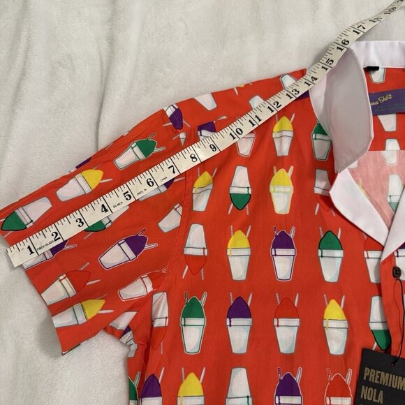 Nola Dawg Men’s Short Sleeve Button Shaved Ice Shirt Louisiana Artsy Size S - Picture 8 of 12